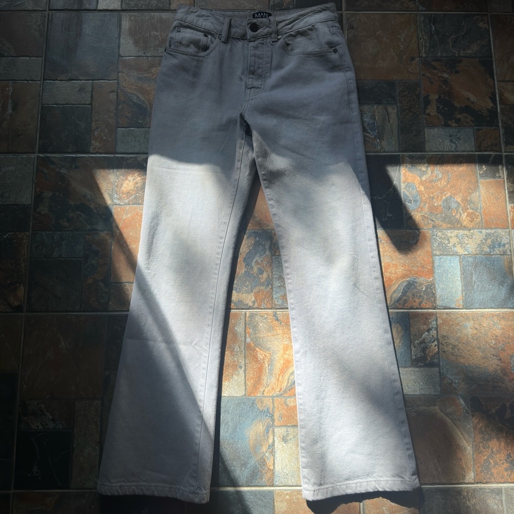 Grey Flared Jeans